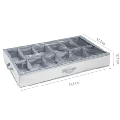 Rangement pour 12 paires de chaussures sous le lit