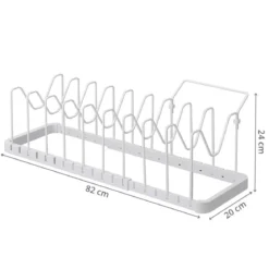Rangement pour poêles et couvercles de cuisine
