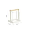 Range planches à découper en métal blanc et bois