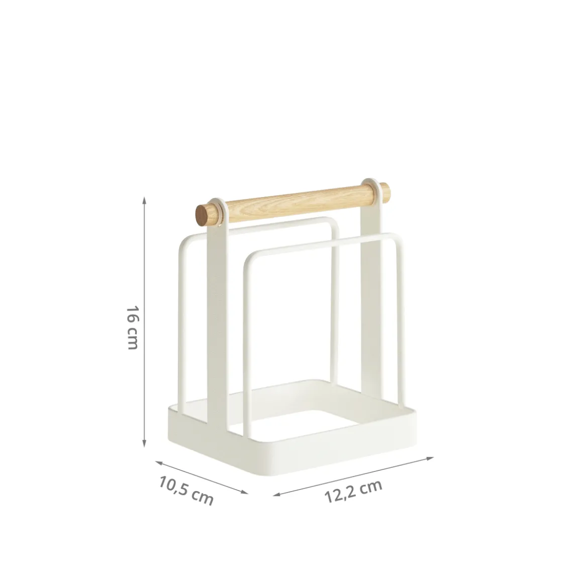 Range planches à découper en métal blanc et bois