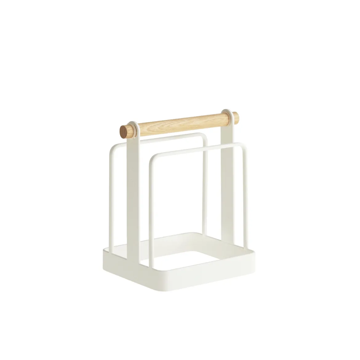 Range planches à découper en métal blanc et bois