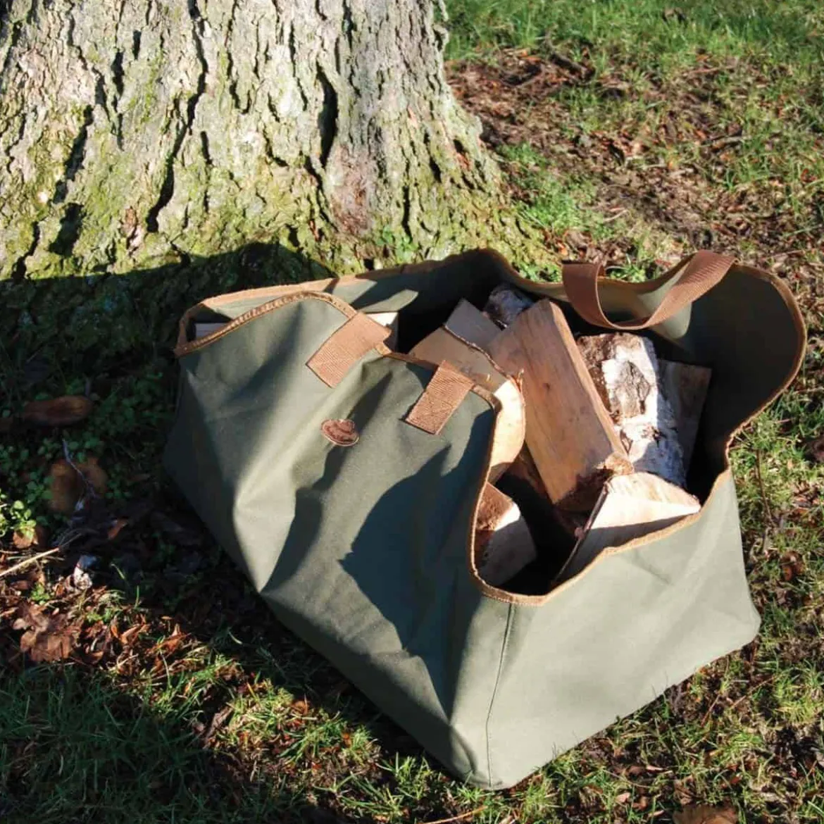 Sac à bûches kaki