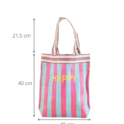 Sac de courses Happy en plastique recyclé