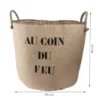 Sac à petit bois en toile de jute