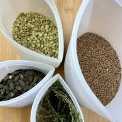 4 sacs de conservation alimentaire réutilisables