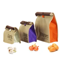 3 sacs de conservation pour ail, oignon et pomme de terre