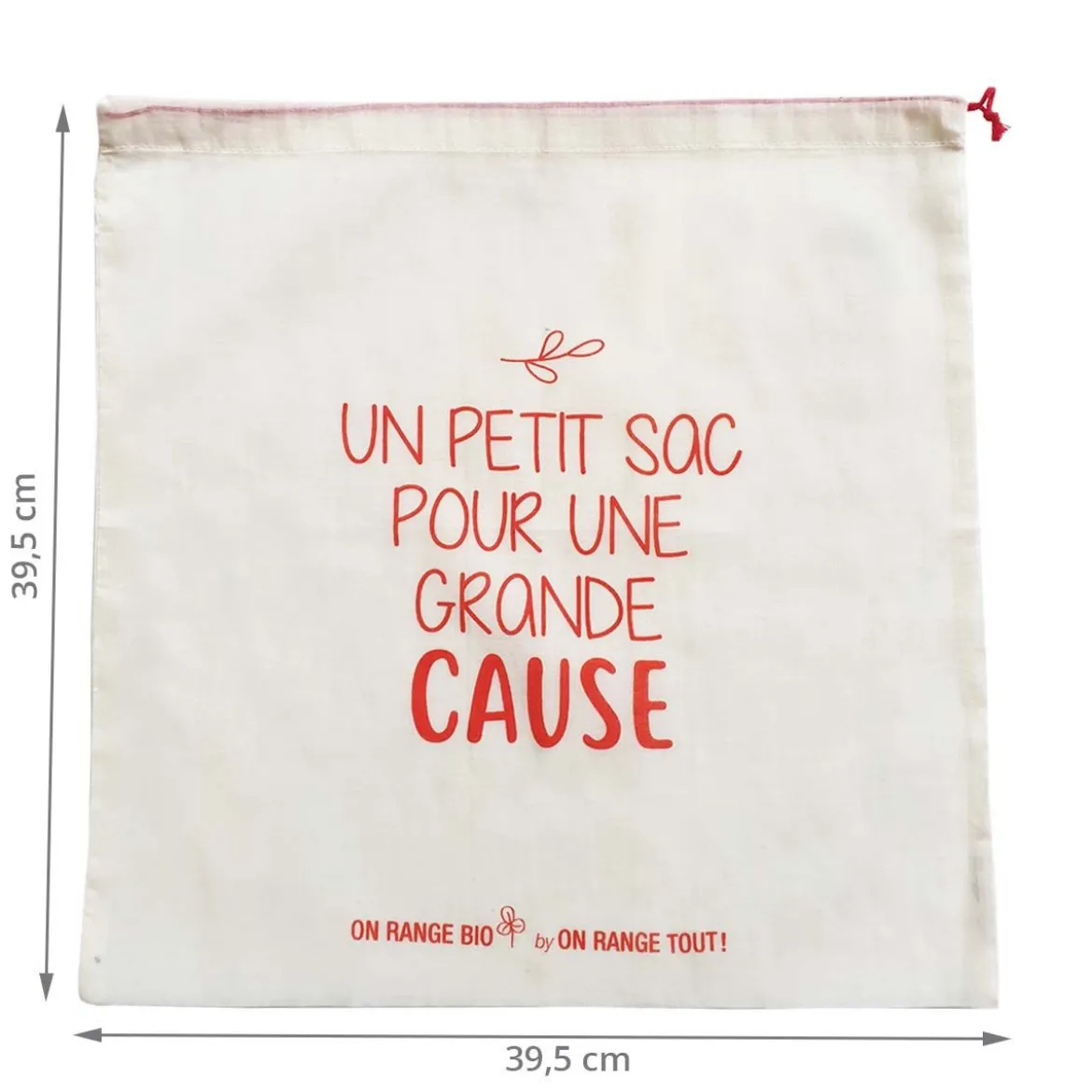 Sac à vrac en coton biologique pour fruits et légumes
