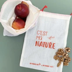 Sac à vrac en coton biologique pour céréales