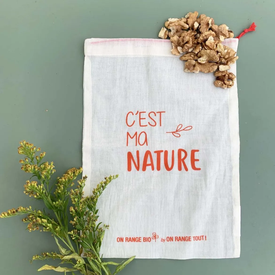 Sac à vrac en coton biologique pour céréales