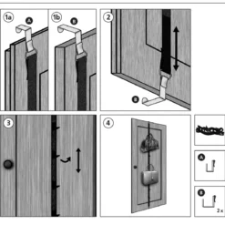 Sangle pour 8 sacs à fixer sur une porte