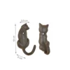 Set de 2 patères chat en fonte