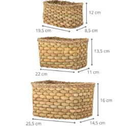 Set de 3 petits paniers de rangement
