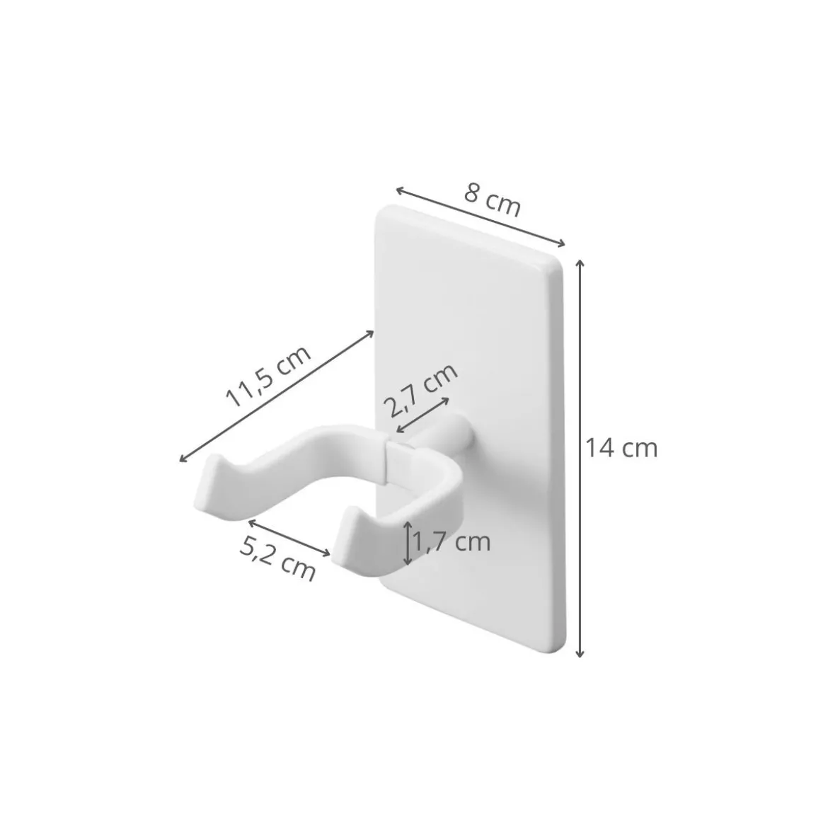 Support mural blanc pour guitare