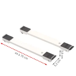 2 supports roulants avec freins pour meubles