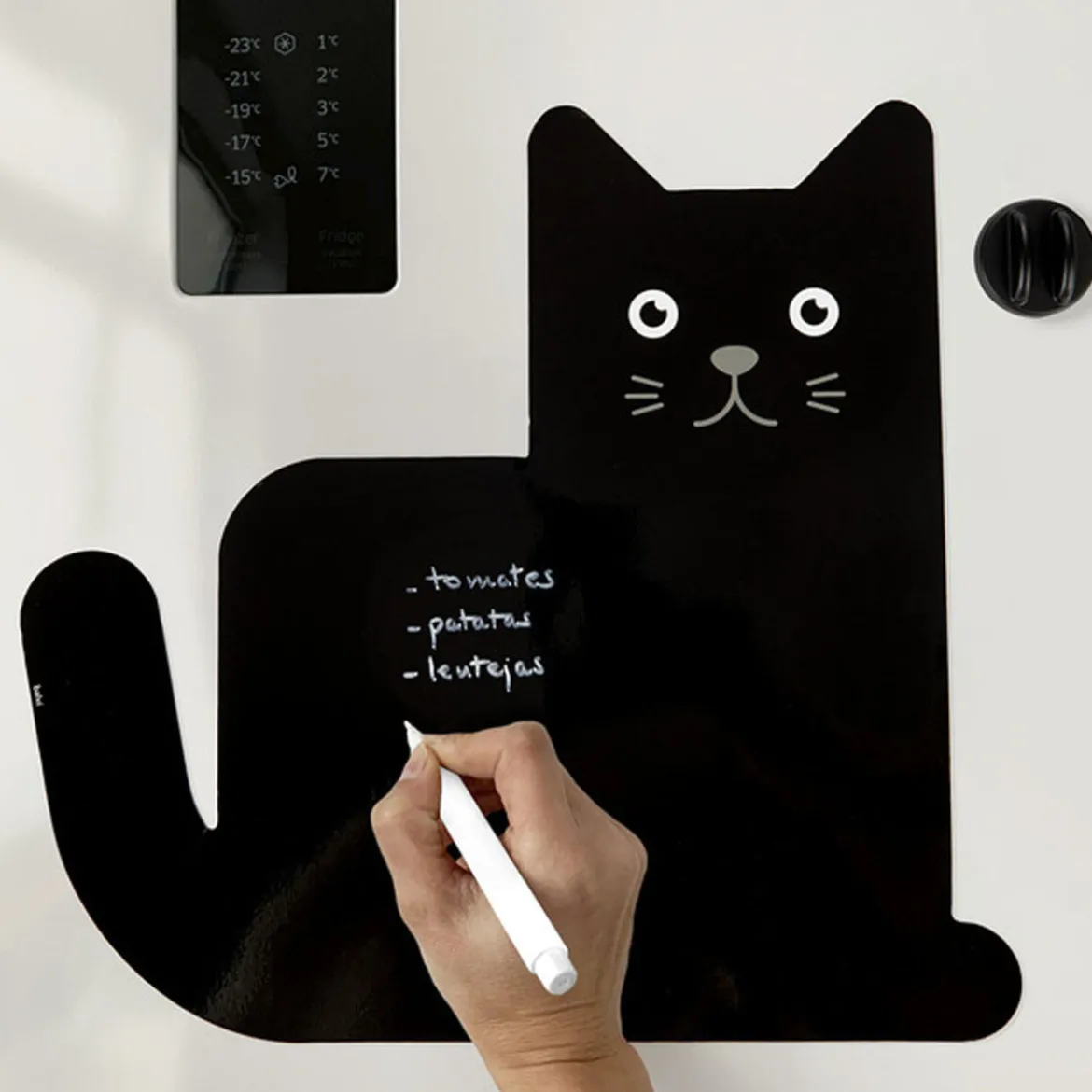 Tableau magnétique noir chat