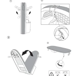 Table à repasser pliable et compacte
