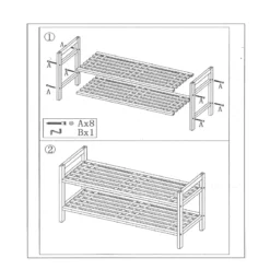 Étagère à chaussures en bois