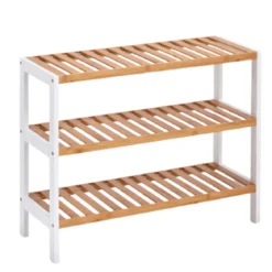 Étagère à chaussures en bois 3 niveaux