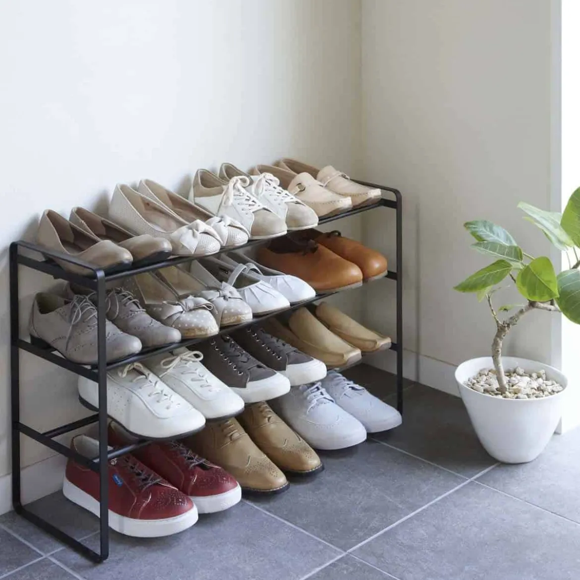 Étagère à chaussures extensible 3 étages
