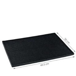 Tapis égouttoir en silicone noir