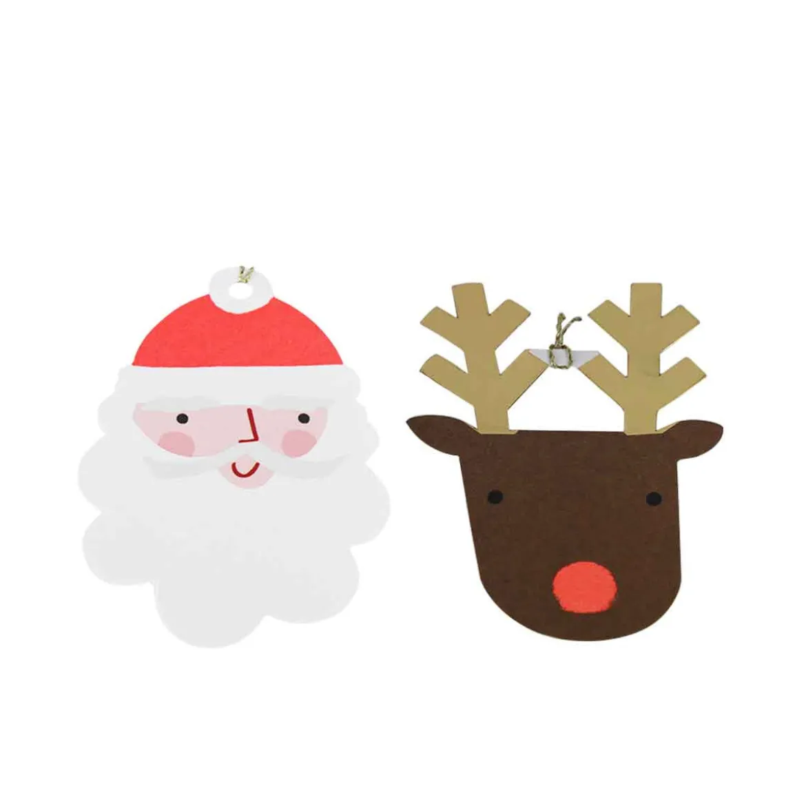8 étiquettes de Noël décoratives