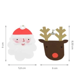 8 étiquettes de Noël décoratives