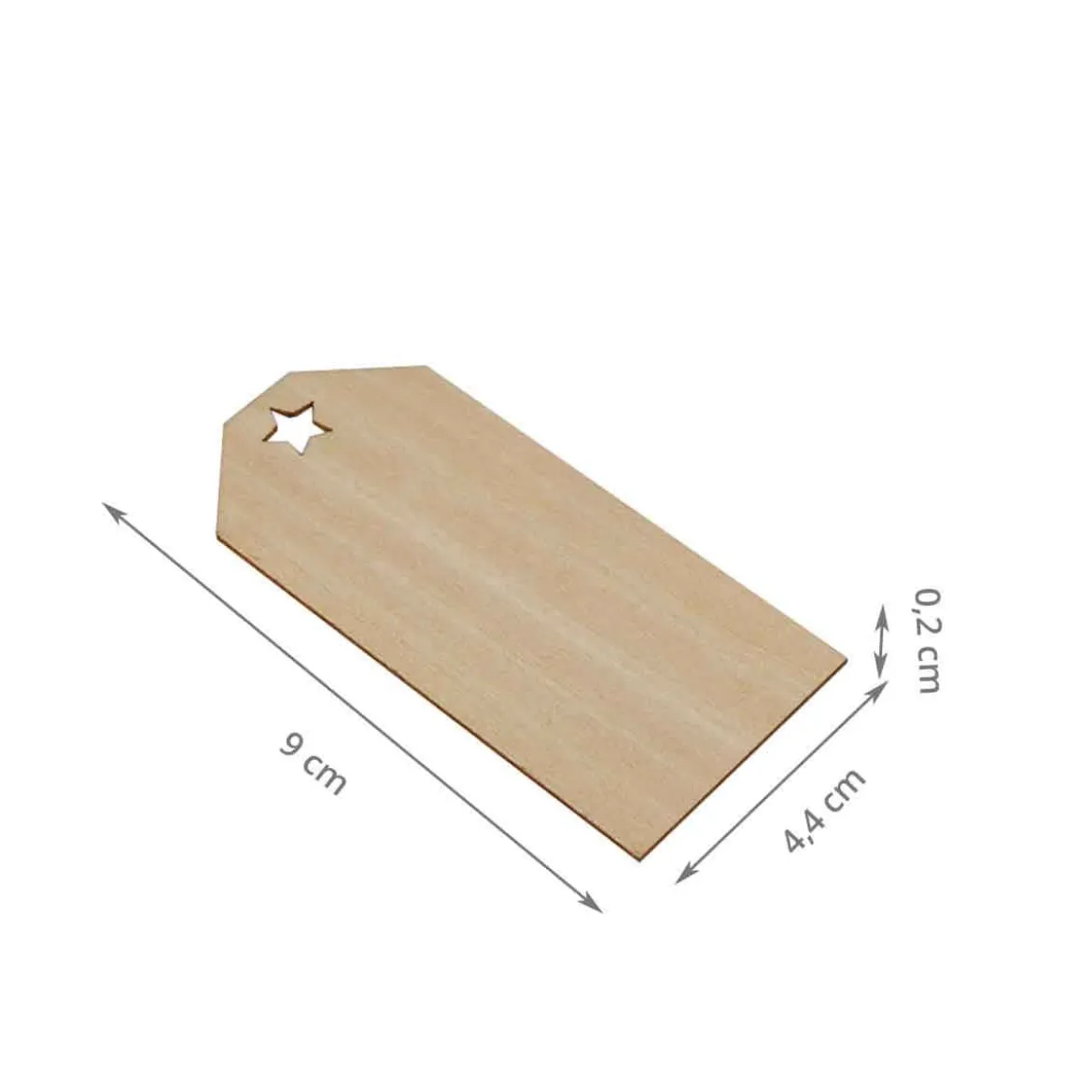 12 étiquettes en bois