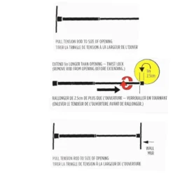 Tringle extensible en inox