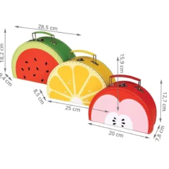 Valisettes en carton fruits