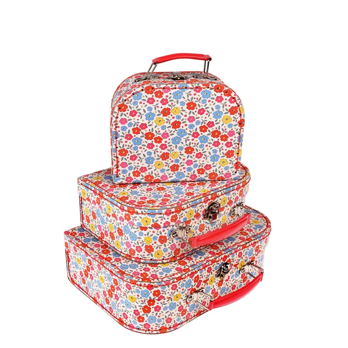 3 valisettes motif liberty