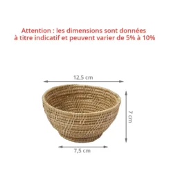 Vide poche en rotin tressé