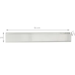 Vide-poche mural métallique blanc avec 6 aimants