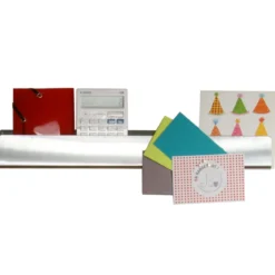 Vide-poche mural métallique en inox avec 6 aimants
